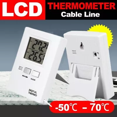 $17.89 • Buy Freezer Fridge Wireless Thermometer High & Low Temperature LCD Digital Display