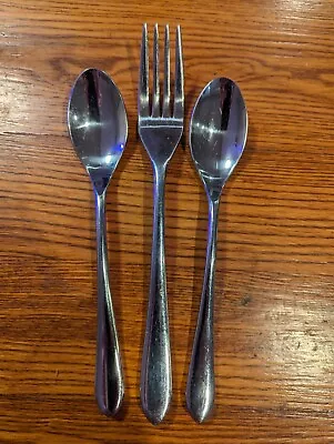 Mikasa Brynley Teaspoons Salad Fork 3pc Satin Forged Stainless Steel Flatware • $20.52