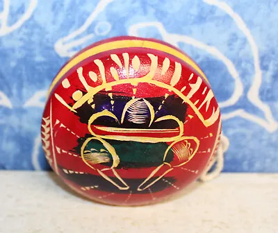 (MP) Vintage HONDURAS Handmade Wood Yo-Yo W/Carved Maracas & Sombrero Hat • $13.40