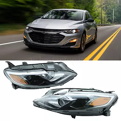 Pair Halogen Headlights Headlamps W/Bulb Left Right For Chevy Malibu 2019-2021 • $149.99