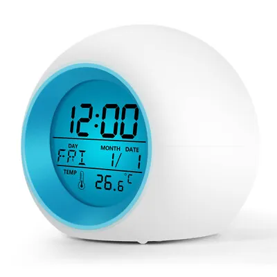 $15.67 • Buy Kids Alarm Clock -   Light Digital Clock With 7 Colors Changing, Press Controlh