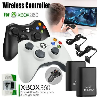 For Microsoft XBOX 360 & PC WIN 7 8 10 Wired / Wireless Game Controller Gamepad • $17.99