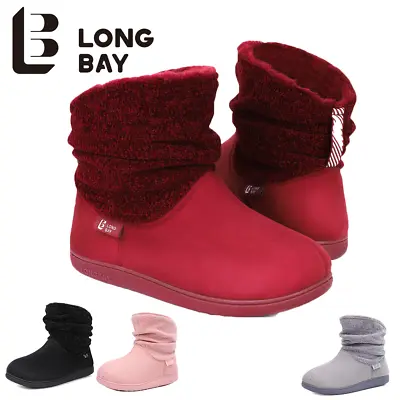 £16.49 • Buy Ladies Slipper Boots Womens Slippers Winter Thermal Ankle Bootie Warm Shoes Size