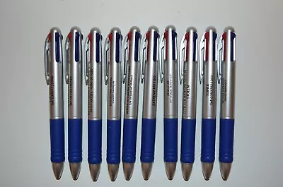 10 Misprint Retractable 4-Color Ink Plastic Ballpoint Pens With Clip • $16.99