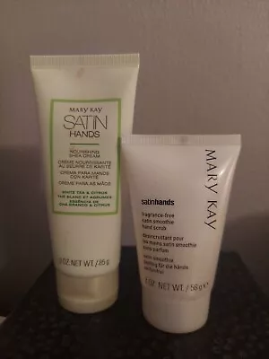 Mary Kay Satin Hands NOURISHING SHEA CREAM WhiteTea &Citrus 3Oz & Hand SCRUB 2oz • $10