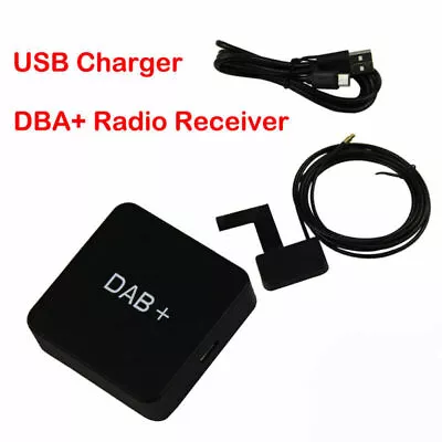 Black In Car DAB+ Digital Radio Receiver Amplified  Antenna &Android USB Charger • $67.29