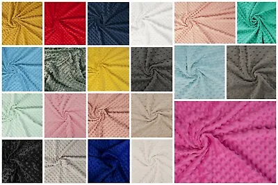 £29.99 • Buy Super Soft Dimple Dot Cuddle Popcorn Soft Fleece Plush Fabric - Best Quality !!!