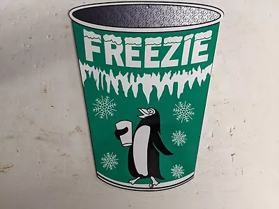 Vintage Freezie Heavy Metal Icee Porcelain Advertising Sign Ice Cream • $125.99