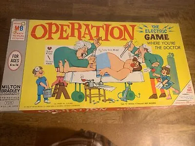 1965 1st Edition Operation Game-rare Smoking Doctor Edition-100% Complete! • $40