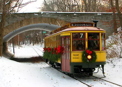 Minneapolis Como-Harriet Streetcar Christmas & Winter Holidays Greeting Card Set • $24