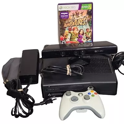 Microsoft Xbox 360 Slim 4GB Console Kinect Bundle - Free Game • $108.67