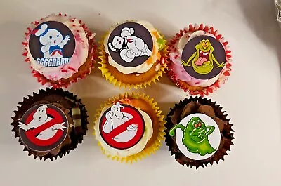 20 X 4cm Ghostbuster Edible Cup Cake Toppers • £3.95