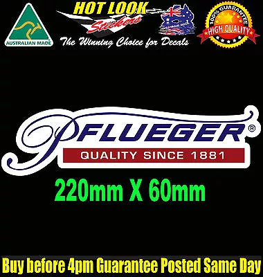 PFLUEGER Fishing Boat REEL ROD Decal Sticker Suit Fridge Dingy Tackle Box Bar  • $4.99