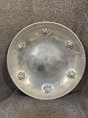 Buenilum 6.5 In Dish Hammered Aluminum Serving Bowl Flower Design Vintage READ • $8.78