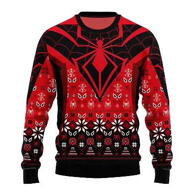 $43.19 • Buy Spiderman Merry Ugly Christmas Premium Sweater 3D Printed