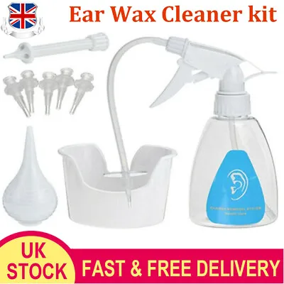 Medical Grade Ear Wax Cleaner Remover Syringe Kit Care Removal Tool Set & 5 Tips • £9.99