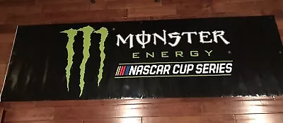 NASCAR CUP MONSTER ENERGY BANNER POSTER 10x3 For Man Cave Garage Racing Decor • $10