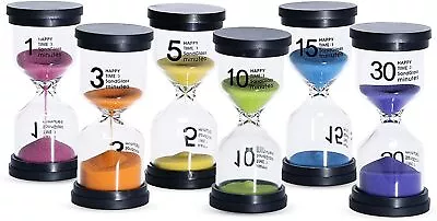 Sand Timer 6 Colors Hourglass 1/3/5/10/15/30 Minutes Sandglass Timer Sand Clock  • $21.84