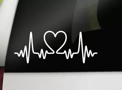 Heartbeat Decal Nurse Decal Nurse Doctor Car Decal Lifeline Nurse Sticker • $4.19