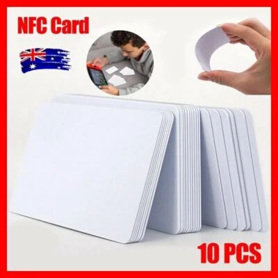 10PCS NTAG215 NFC White Pvc Card Tag For TagMo Forum Switch Type2 Tags Chip AU • $10.26