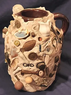 Rare Antique Stoneware Victorian Folk Art Memory Pitcher Jug 19th Century Spirit • $309.99