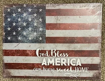 P. Graham Dunn - God Bless America Our Home Sweet Home Sign - Metal With Hangers • $21.74