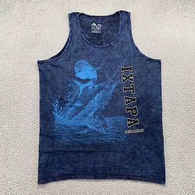 Ixtapa/Zihuatanejo Mexico Blue Muscle Tank Top Mahi Mahi Marlin Size 2XL • $11.99