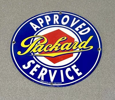 Vintage 12” Packard Service Porcelain Sign Car Gas Oil Gasoline Automobile • $94.99