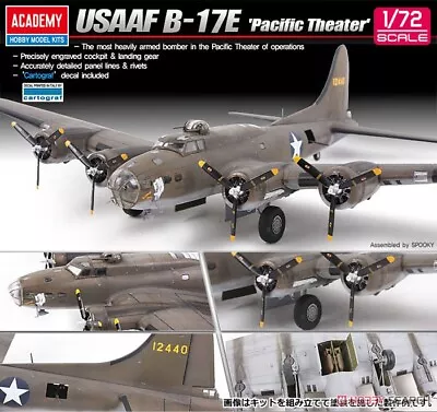 Academy AC12533 1/72 USAAF B-17E  Pacific Theater  PLASTIC MODEL Kit • $51.31