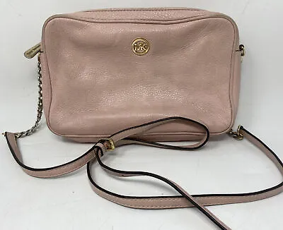 Michael Kors Fulton Large Leather East West Crossbody Pink Used 35H5GFTC7L • $18