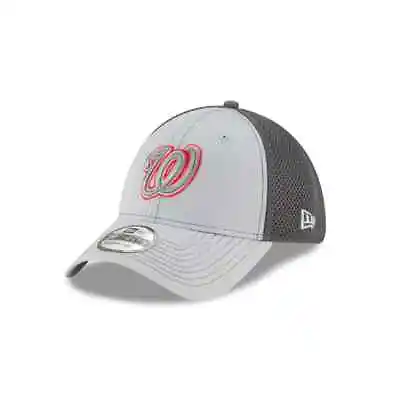 Washington Nationals MLB New Era Grayed-Out Neo 39THIRTY Flex Hat - Gray • $24.99
