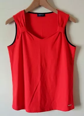 Saint James France Red Cotton Sleeveless Tank Top Tee 12 NEW • £39.95