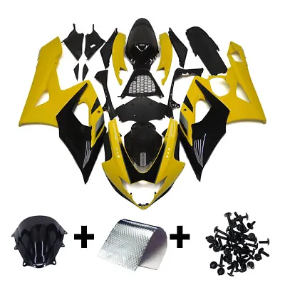 Yellow Black Fairings For 2005 2006 Suzuki GSXR1000 05 06 Injection Bodywork Kit • $438.95