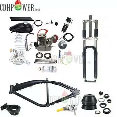 CDH Black Felt Faker Gas Bicycle Frame 3.4L &Fork &YD100 Engine Kit &Motor Mount • $443.99