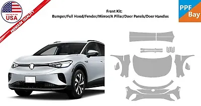 For Volkswagen ID.4 Pro 2021-2023 Front Paint Protection Film PreCut Kit PPF • $495.95