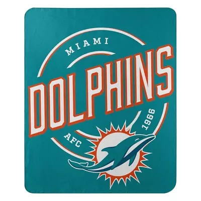 NFL Miami Dolphins Campaign Fleece 50  X 60  Throw Blanket • $29.99