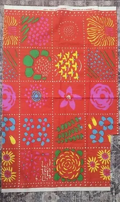 Vintage MARIMEKKO OYJ Suomi Finland Fujiwo Ishimoto 1976 Talvikki Fabric • $40