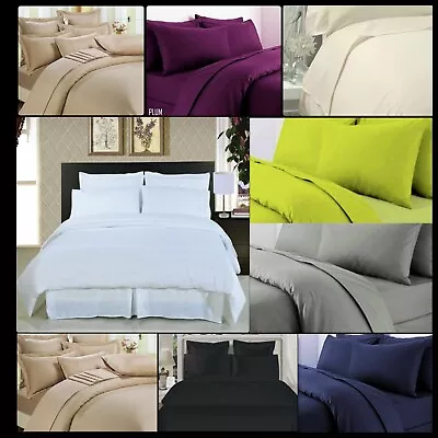  T300 Sateen Fitted Sheet 100% Egyptian Cotton With Separate Pair Of Pillowcase. • £10.55