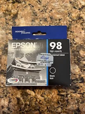 Brand New Genuine Epson 98 T098120 High Capacity Black Ink For Artisan - 2025 • $14.90