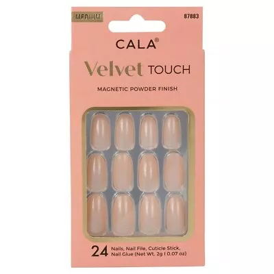 24 Pcs Velvet Nails Nail File Cuticle Stick Nail Glue Set - 87883 Peach • $4.99