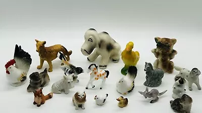 Vintage Lot Miniatures Mini Figurines All Animals   19 Pcs Collectors Special • $45
