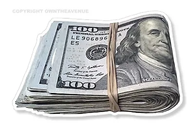 Money Bands Realistic Stack Funny Joke Prank Car Truck Vinyl Sticker Decal 3.5  • $4.99