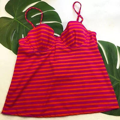 NEW NWT J. CREW SAILOR STRIPE TANKINI TANK SWIM A1572 TOP UNDERWIRE PINK 4 • $19.99