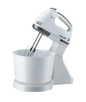 Infapower 7 Speed Hand Mixer With Bowl & Stand 2l | 100w – 120w - White • £17.23