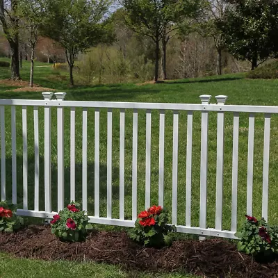 Zippity Outdoor Products ZP19037 No Dig Baskenridge Semi-Permanent Vinyl Fence  • $78.98