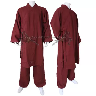 25 Colors Shaolin Wudang Taoist Robe Tai Chi Uniform Martial Arts Kung Fu Suit • $95