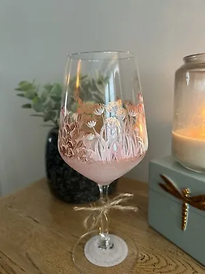 Hand Painted Wine Glass • £12.50