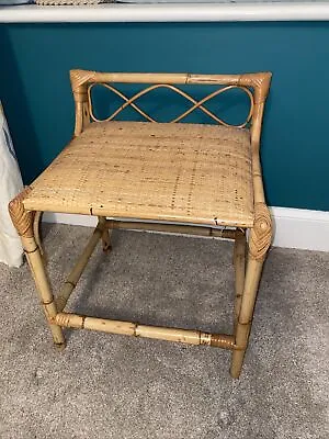 £30 • Buy Bamboo Stool Cane Wicker Rattan Furniture