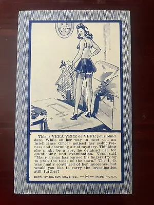 1941 Blind Date Fortune Teller Arcade Machine Prize Card ~ Vera Vere De Vere • $7.95