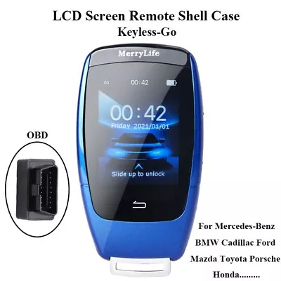 Modified LCD Screen Smart Remote Key Shell For Benz BWM Ford Nissan Honda - OBD • $78.11